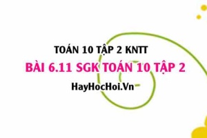 Bài 6.11 SGK Toán 10 tập 2 Kết nối tri thức